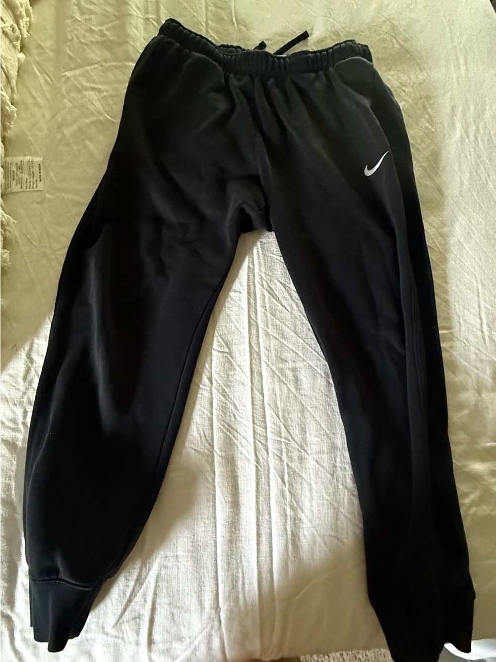 Nike Black mens Jogger Sweatpants with White Swoosh
C